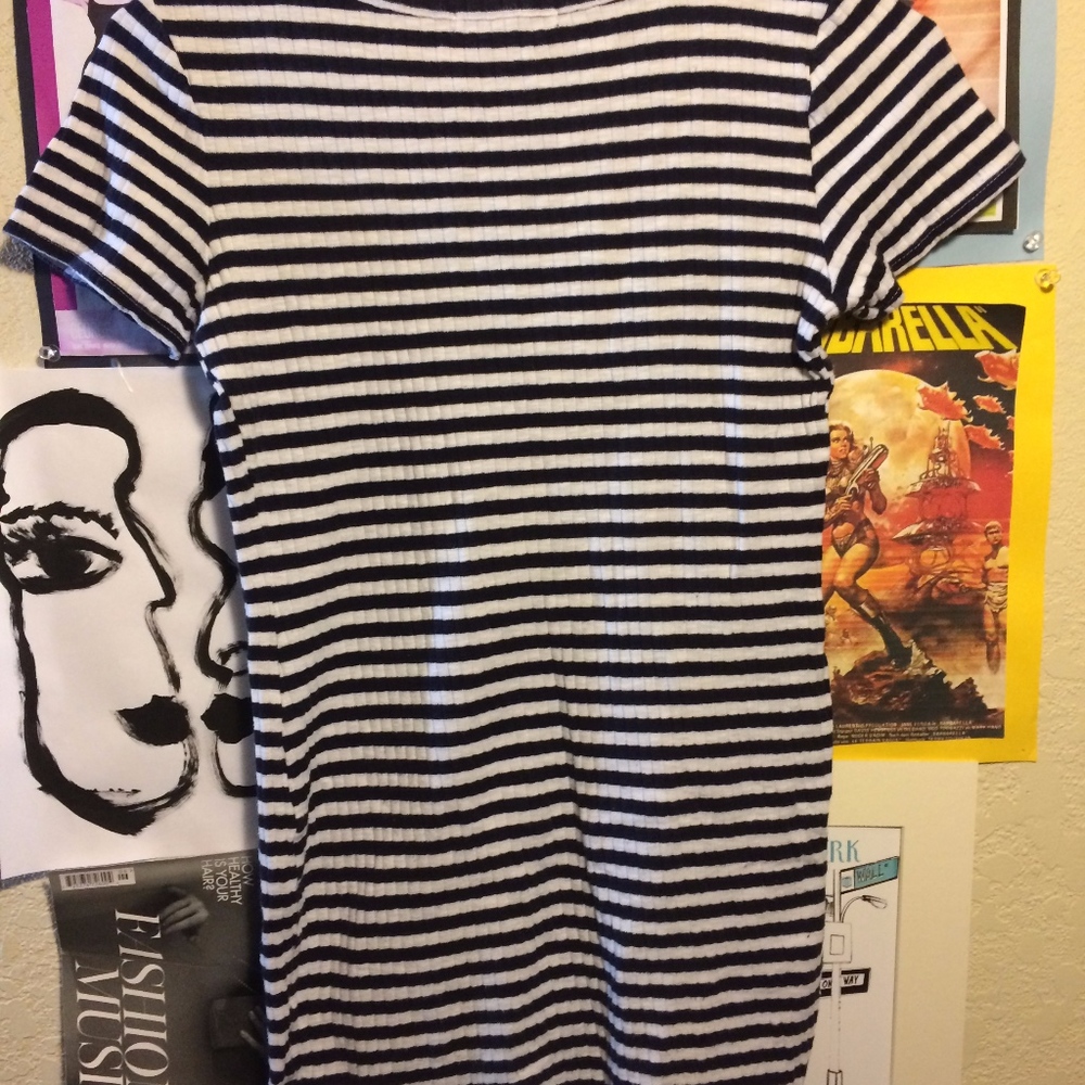 60s-inspired black and white Forever 21 Mini Dress